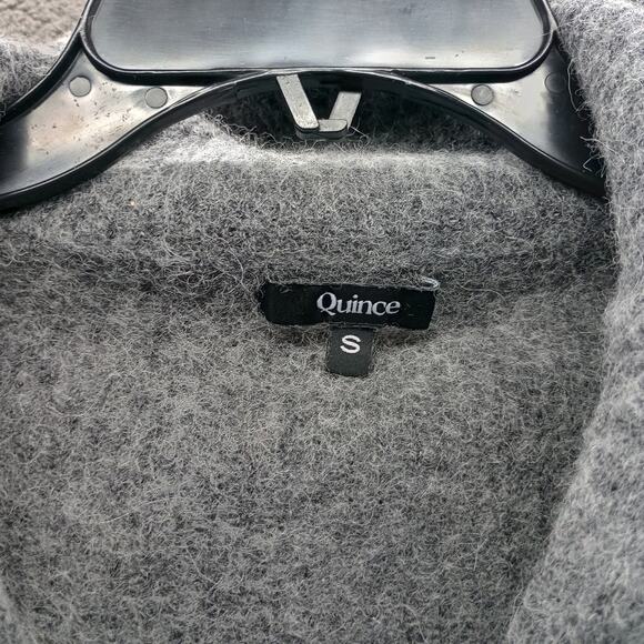 Quince Women’s Grey Alpaca Blend Half-Zip Pullover Small Luxury Soft Knit - Picture 5 of 7